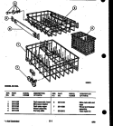 RACKS AND TRAYS Diagram and Parts List for SU180L  Frigidaire Dishwasher