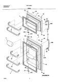DOOR Diagram and Parts List for FRT15HB3AZ4  Frigidaire Refrigerator