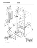 CABINET Diagram and Parts List for FPHF2399MF1  Frigidaire Refrigerator