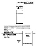 COVER Diagram and Parts List for TRT22MRHW2  Tappan Refrigerator