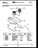 BROILER PARTS Diagram and Parts List for REG638BNL1  Frigidaire Range