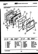 DOOR PARTS Diagram and Parts List for RES34BNL1  Frigidaire Range