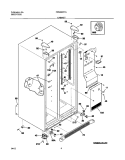 CABINET Diagram and Parts List for FRS26KF7AB4  Frigidaire Refrigerator
