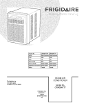 COVER Diagram and Parts List for CRA084KT711  Frigidaire Air Conditioner