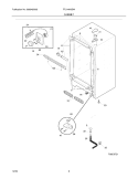 CABINET Diagram and Parts List for FFU14K0DW2  Frigidaire Freezer