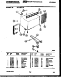 CABINET AND INSTALLATION PARTS Diagram and Parts List for AL097L1A1  Frigidaire Air Conditioner