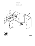 CONTROL PARTS Diagram and Parts List for FAL123J1A1  Frigidaire Air Conditioner