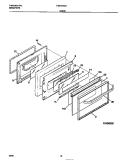 DOOR Diagram and Parts List for FGF374CCSB  Frigidaire Range