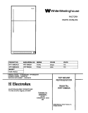 COVER Diagram and Parts List for WRT15MB3AQ3  Westinghouse Refrigerator