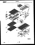SHELVES AND SUPPORTS Diagram and Parts List for WRT17CVAZ0  Frigidaire Refrigerator