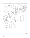 UPPER CABINET / DRUM HEATER Diagram and Parts List for MLXE42RFW0  Uni Washer Dryer Combo