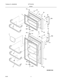 DOORS Diagram and Parts List for WRT21MG3AQG  Westinghouse Refrigerator