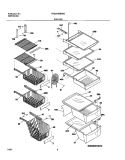 SHELVES Diagram and Parts List for FRS26HBBSB3  Frigidaire Refrigerator