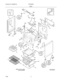 BODY Diagram and Parts List for FGF368GMK  Frigidaire Range