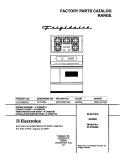 COVER Diagram and Parts List for PLCF489ACB  Frigidaire Range