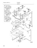 BURNER Diagram and Parts List for FGF366ASD  Frigidaire Range