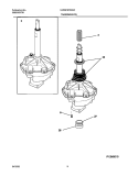 TRANSMISSION Diagram and Parts List for GLWS1979AS2  Frigidaire Washer