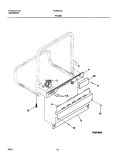 FRAME Diagram and Parts List for FDB510LCB0  Frigidaire Dishwasher