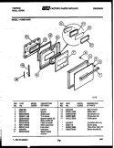 DOOR PARTS Diagram and Parts List for 11-5969-00-03  Tappan Wall Oven