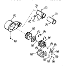 MOTOR AND BLOWER PARTS Diagram and Parts List for DE271KDW1  Frigidaire Dryer