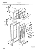 DOORS Diagram and Parts List for FRT22IRSHK1  Frigidaire Refrigerator