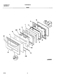 DOOR Diagram and Parts List for PLEF398CCB  Frigidaire Range