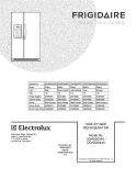COVER Diagram and Parts List for DGHS2634KW0  Frigidaire Refrigerator