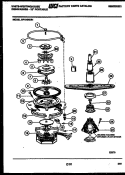MOTOR PUMP PARTS Diagram and Parts List for SP184NXR1  Frigidaire Dishwasher