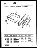 DRAWER PARTS Diagram and Parts List for 31-3988-23-04  Tappan Range