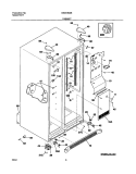 CABINET Diagram and Parts List for GS23HSZBW1  Frigidaire Refrigerator