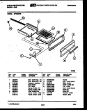 BROILER DRAWER PARTS Diagram and Parts List for GF720NW5  Frigidaire Range