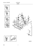 BURNER Diagram and Parts List for EW30DF65GSH  Electrolux Range