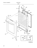 DOOR Diagram and Parts List for E24WC75HSS1  Electrolux Wine and Beverage Cooler