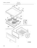TOP / DRAWER Diagram and Parts List for FEFL74ASH  Frigidaire Range