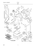 BODY Diagram and Parts List for FEF375FBC  Frigidaire Range