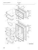 DOOR Diagram and Parts List for FRT18S8KS1  Frigidaire Refrigerator
