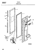 FREEZER DOOR Diagram and Parts List for FRS22AGED2  Frigidaire Refrigerator