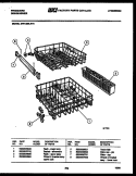 RACKS AND TRAYS Diagram and Parts List for DW1050LW3  Frigidaire Dishwasher
