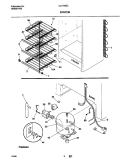 SYSTEM Diagram and Parts List for UL1793ECW6  Electrolux Freezer