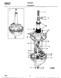 TRANSMISSION Diagram and Parts List for WWS445RBW1  Frigidaire Washer
