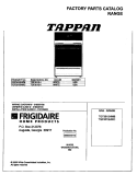 COVER Diagram and Parts List for TGF351SHWC  Tappan Range