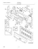 BACKGUARD Diagram and Parts List for PGLEF365ES3  Frigidaire Range
