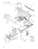 CONTROL PANEL Diagram and Parts List for FAFW3801LW3  Frigidaire Washer
