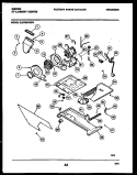 BLOWER, IDLER ARM CLUTCH AND MOTOR Diagram and Parts List for EL27M6WXFD  Gibson Washer Dryer Combo