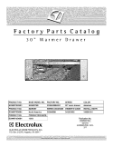 COVER Diagram and Parts List for E30WD75DSS1  Electrolux Warming Drawer