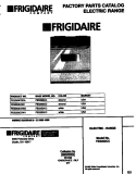 COVER Diagram and Parts List for FES353CCD1  Frigidaire Range