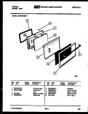 DOOR PARTS Diagram and Parts List for 30-3859-23-04  Tappan Range