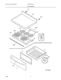 TOP / DRAWER Diagram and Parts List for PLEFZ398GCA  Frigidaire Range