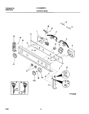 CONTROL PANEL Diagram and Parts List for FLXE6960EW1  Frigidaire Washer Dryer Combo