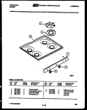 COOKTOP PARTS Diagram and Parts List for GG32BPCW2  Frigidaire Range